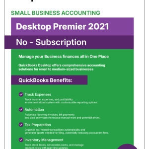 QuickBooks Desktop Premier Accountant 2021 | Lifetime License | No Subscription | 1-User |