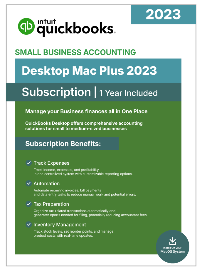 QuickBooks Desktop Mac Plus 2023