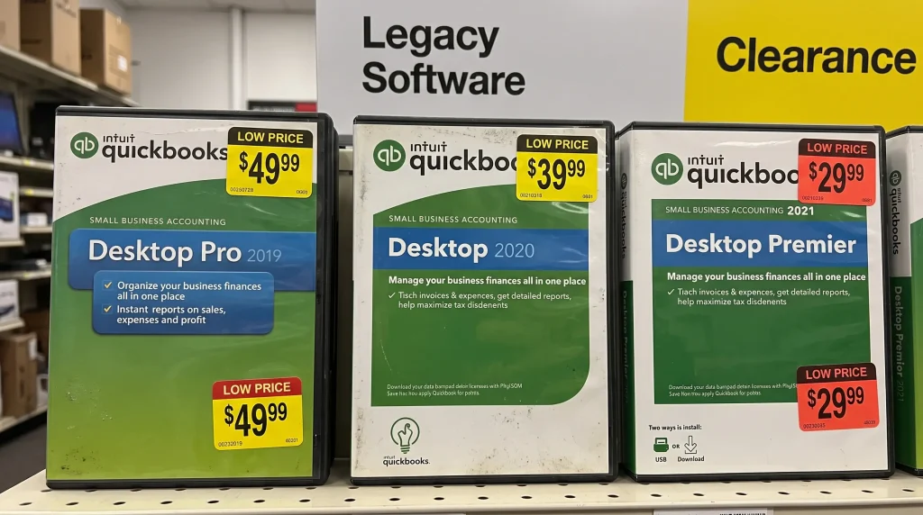 Legacy QuickBooks Desktop licenses from 2019 to 2021