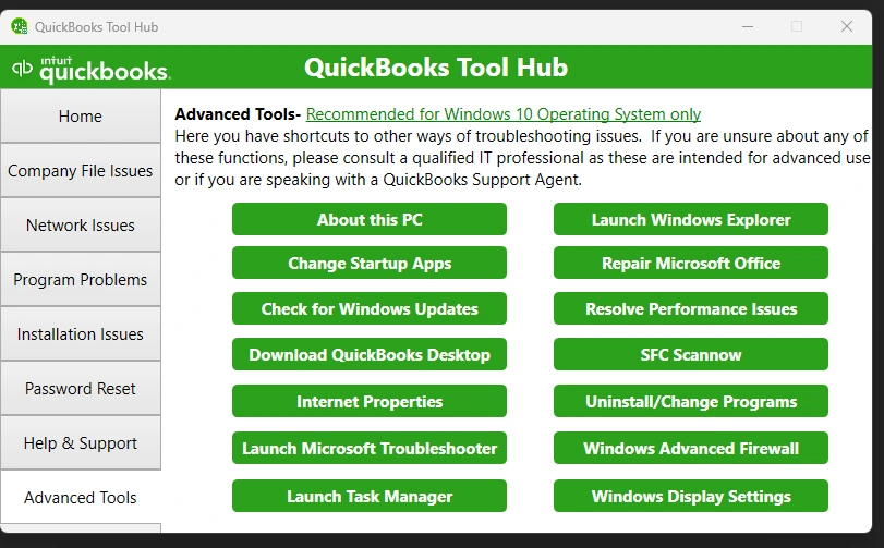 Using QuickBooks Tool Hub to fix a QuickBooks Desktop install problem